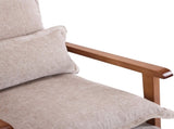 Cloud Shaped Indoor Leisure Chair Solid Wood Armrest, Metal Frame, Chenille Fabric Accent Chair 32203558