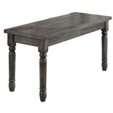 ZUN Weathered Grey Dining Bench with Turned Legs B062P189065