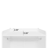 Wardrobe with 3 Drawers High Wardrobe Armoire With Rattan For Living Room, Bedroom Organizer W688P266052