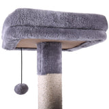 ZUN Multi-Level Cat Condo with Hammock & Scratching Posts for Kittens Tall Cat Climbing Stand with Plush W2181P155322