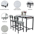 ZUN Kitchen Table Set, Dining Table and Chairs for 2, 3 Piece Dining Room Table Set with 2 Upholstered 05790443