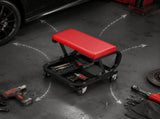 Heavy Duty CFrame Rolling Mechanic Stool, Garage Shop Seat with Divided Tool Storage Tray, Padded 18083838