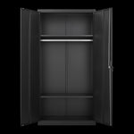 ZUN Metal Armoire Wardrobe Cabinets,70" Black Locker Steel Wardrobe Bedroom Storage Cabinet with Doors W1247P221093