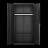 ZUN Metal Armoire Wardrobe Cabinets,70" Black Locker Steel Wardrobe Bedroom Storage Cabinet with Doors W1247P221093