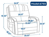 Lift Recliner Chair Dual Motor Infinite Position Up to 350 LBS with Solid Wood Armrests, Heat 60819799