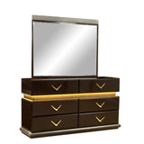 ZUN Modern Style 6- Drawer Dresser Made with Wood in Brown B009P155280