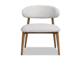Locke 20.5" Modern Upholstered Dining Chair with Wood Frame, Salt & Pepper Boucle B2719P238364