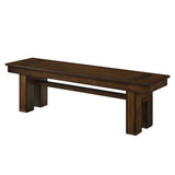 ZUN Transitional Walnut Finish Wooden Bench 1pc Casual Contemporary Dining Furniture B01156181