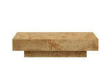 43.31 Inch Burl Wood Veneer Coffee,Rectangle Mid-Century Modern for Living Room,Coffee W2582P431210