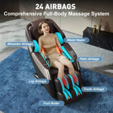 ZUN Deluxe Massage Chair Full Body - 3D SL Track Zero Gravity Massage Chair Recliner with Calf and Foot W2561P177595