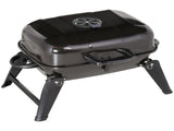 Black 14" Outdoor Portable Charcoal Grill for Beach Picnic, Small Enamel Coated Grill with Folding 04313410