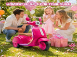 12V Kids Ride On Electric Scooter w/Bright Headlights&ColorChasing LED Light Strips,Easy FootPedal W1578P536313
