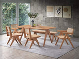 Natural Dining Table with Wooden Leg B062P209320