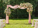 7.2ft Wooden Wedding Arch Dark Brown 88718701