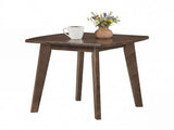 17" Square Side Table Solid Rubber Wood, Walnut Finish End Table for Living Room Bedroom 81817030