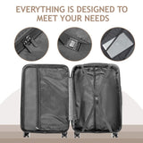 Curved Vertical Stripe 3-in-1 Trolley Case - Champagne Gold 62722767