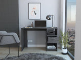Omma Computer Desk, One Drawer, Two Shelves B070P188827