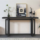 59" Narrow Console Table - MDF Entryway Sofa Table for Hallway, Living Room, Foyer with Space-Saving W3137P294536