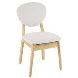 Disassembly rubber wood soft package wood color dining table and chair set 1 table 4 chair beige 26149920