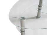 Dual Fishtail Style Tempered Glass Coffee Table clear 40751609
