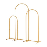 (5.9ft4.9ft3.9ft) Three-Piece Set Wedding Arc Top Iron Art Wedding Iron Arch Gold 17309543