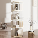 ZUN 360&deg; Rotating Bookshelf, Small Corner Bookcase with Small Footprint, 4 Tier Floor Standing 87367203