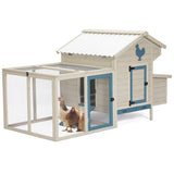 ZUN Weatherproof outdoor chicken coop with waterproof PVC roof. Outdoor chicken coop with removable W142777680