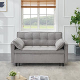 54.30-inch double Two-seat casual sofa with pull out bed, living room furniture, light grey W1658P176558