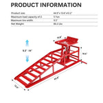 ZUN 2PCS 5T Hydraulic Car Ramps, Heavy Duty Hydraulic Vehicle Ramps Lift Ramp, Portable Car Ramps for W1239P194506