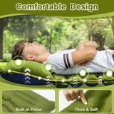 Double Air Mattress with Pillow, Built-in Foot Pump, 4-inch Camping Air Mattress, for Backpacking, 25351933
