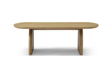 Modern minimalist solid wood coffee table, Oval-Shaped living room coffee table, Creative curved W2664P346448