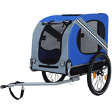 Large Folding Bike Trailer Dogs 120LB Capacity All-Terrain Pet Carrier, Durable Steel Frame W1364P268354