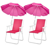 Folding Beach Chair with Umbrella Adults, Lightweight Porable Camping Chair with 265lbs Capacity 73014035