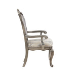 ZUN ACME Ariadne Side Chair , Velvet & Antique Plantinum Finish DN02282