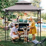 ZUN 8 x 5 FT Outdoor Grill Gazebo 43874845