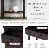 ZUN Narrow Console Table, Slim Sofa Table with Three Storage Drawers and Bottom Shelf for Living Room, 80676725