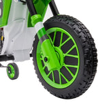 ZUN 12V Kids Ride on Toy Motorcycle, Electric Motor Toy Bike with Training Wheels for Kids 3-6, Green W2181137974