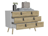 Huna Dresser, Modern 3-Drawer Unit with Handles B070P173204