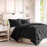 Full/Queen 3M Scotchgard Diamond Quilting Reversible Down Alternative Comforter Set B03595037