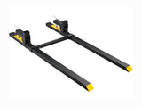 2000 lbs 60" Clamp-On Pallet Forks, Heavy Duty Tractor Bucket Forks with Adjustable Stabilizer Bar 05465201