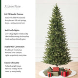 Alpine Pine 7.5ft Christmas Tree Pre-Lit Artificial with 1,931 Branch Tips & 540 Low-Voltage Warm 99926869
