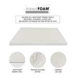 3-Inch AdaptiFoam Responsive Memory Foam Mattress Topper - King B123P303593