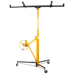 ZUN Drywall Lift Panel 11' Lift Drywall Panel Hoist Jack Lifter, BLACK+YELLOW W465121420