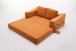 ZUN Modern Minimalist Sofa, Fold-Out Sofa Bed, Convertible Chair Floor Couch & Sleeping Mattress for W1829P186302