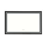 ZUN 48*30 Black Framed Bathroom Mirror Square Wall-Mounted Material Framed Vanity Mirror Shaving Mirror W928P178406