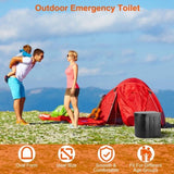 ZUN Portable Camping Toilet for Adults -Portable Folding Toilet with Lid,with Lid Carry Bag 1 Roll 24152828