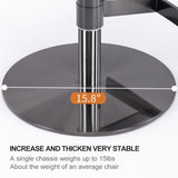 Swivel Titanium Stainless Steel Bar Stools Adjustable Height for Kitchen Counter and Dining W2195135504