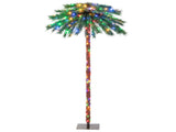 6ft Pre-Lit Christmas Palm Tree - 210 4-Color LEDs , 64 PVC Branch Tips 83410262