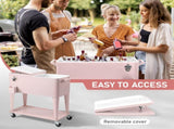 80QT Pink Patio Rolling Cooler 89992775
