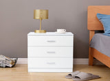 Modern Simple 3-Drawer Dresser Chest of Drawers for Family Room Bedroom Living Room Universal 91161483